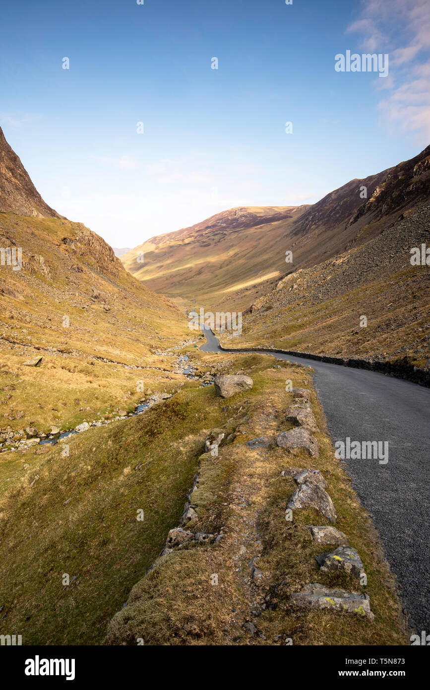 Le Honister Pass dans le Parc National du Lake District, Cumbria England UK Banque D'Images