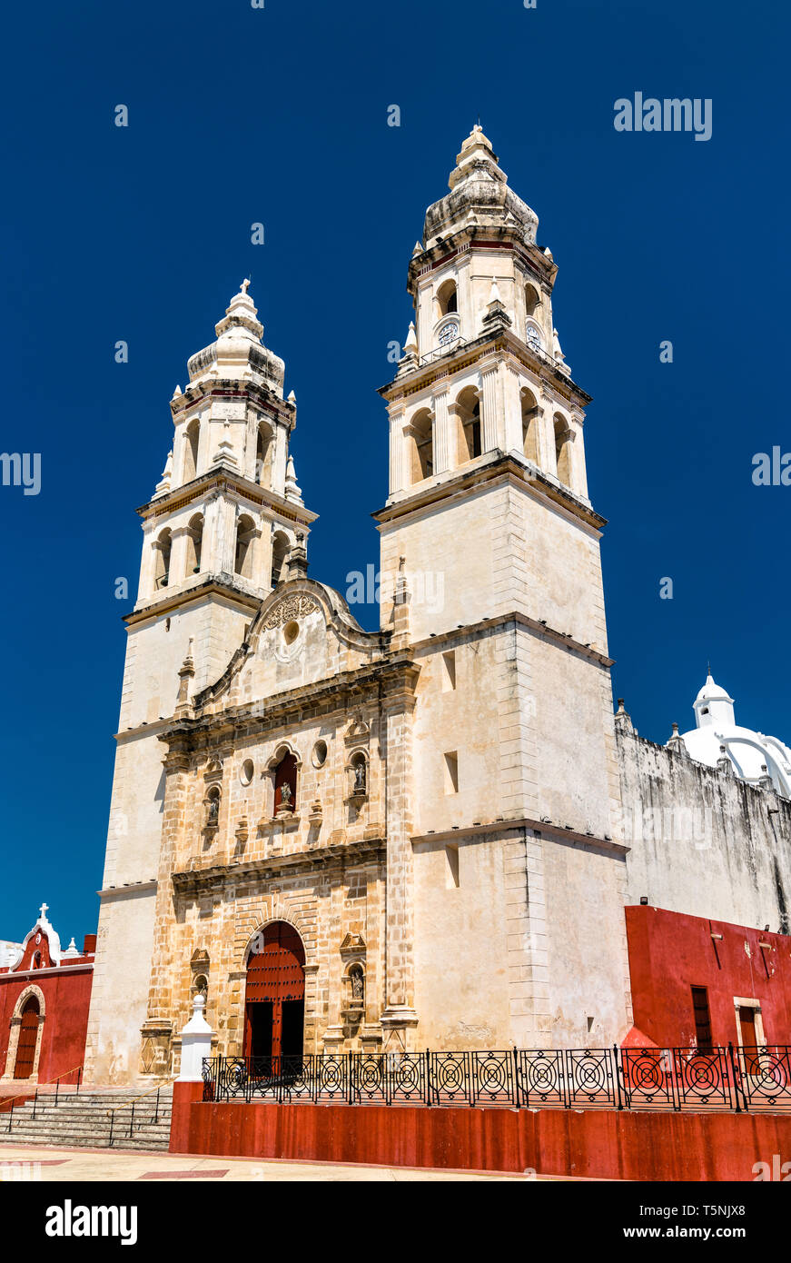 Cathédrale de Campeche au Mexique Banque D'Images