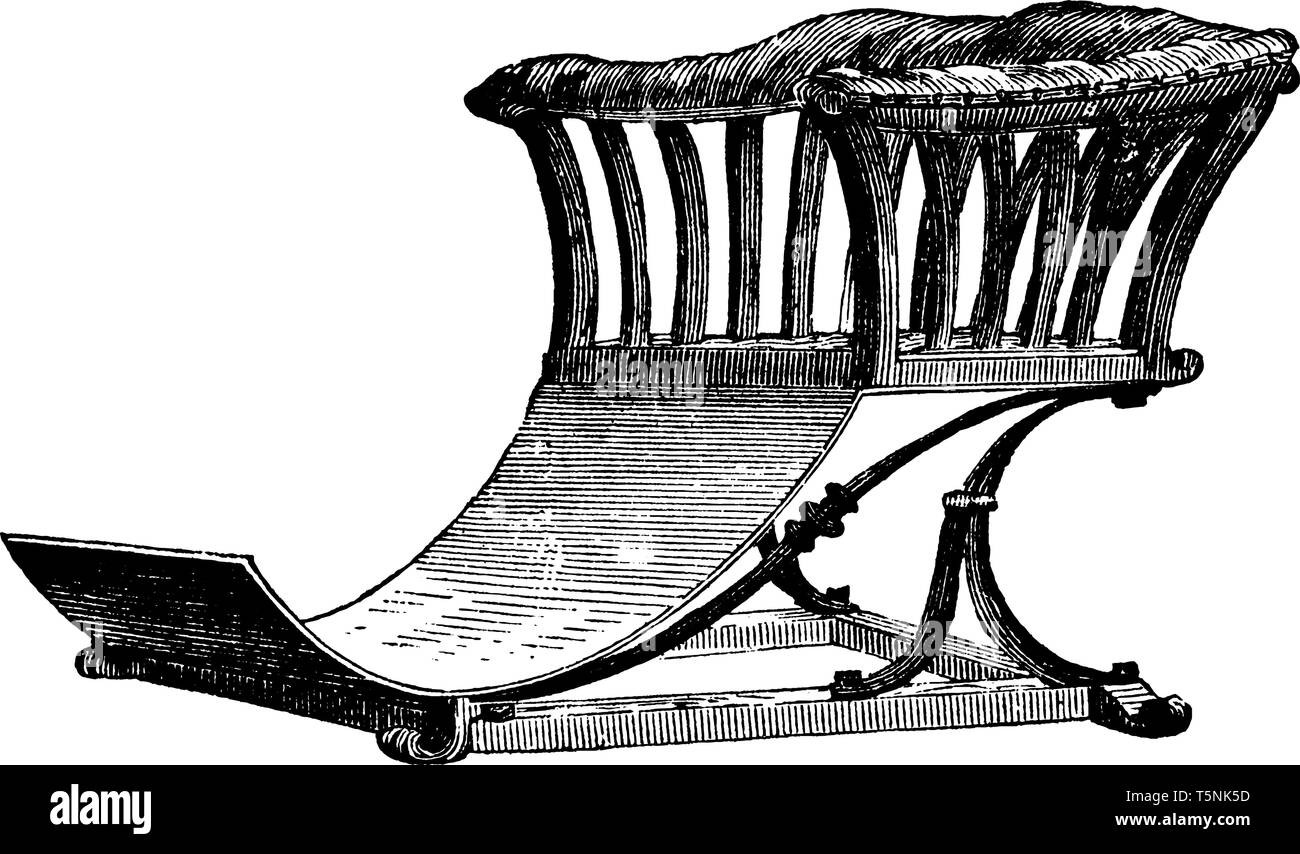 Partie de concert de Jefferson est un panier ou une chaise tirée par un cheval, dessin de ligne vintage ou gravure illustration. Illustration de Vecteur