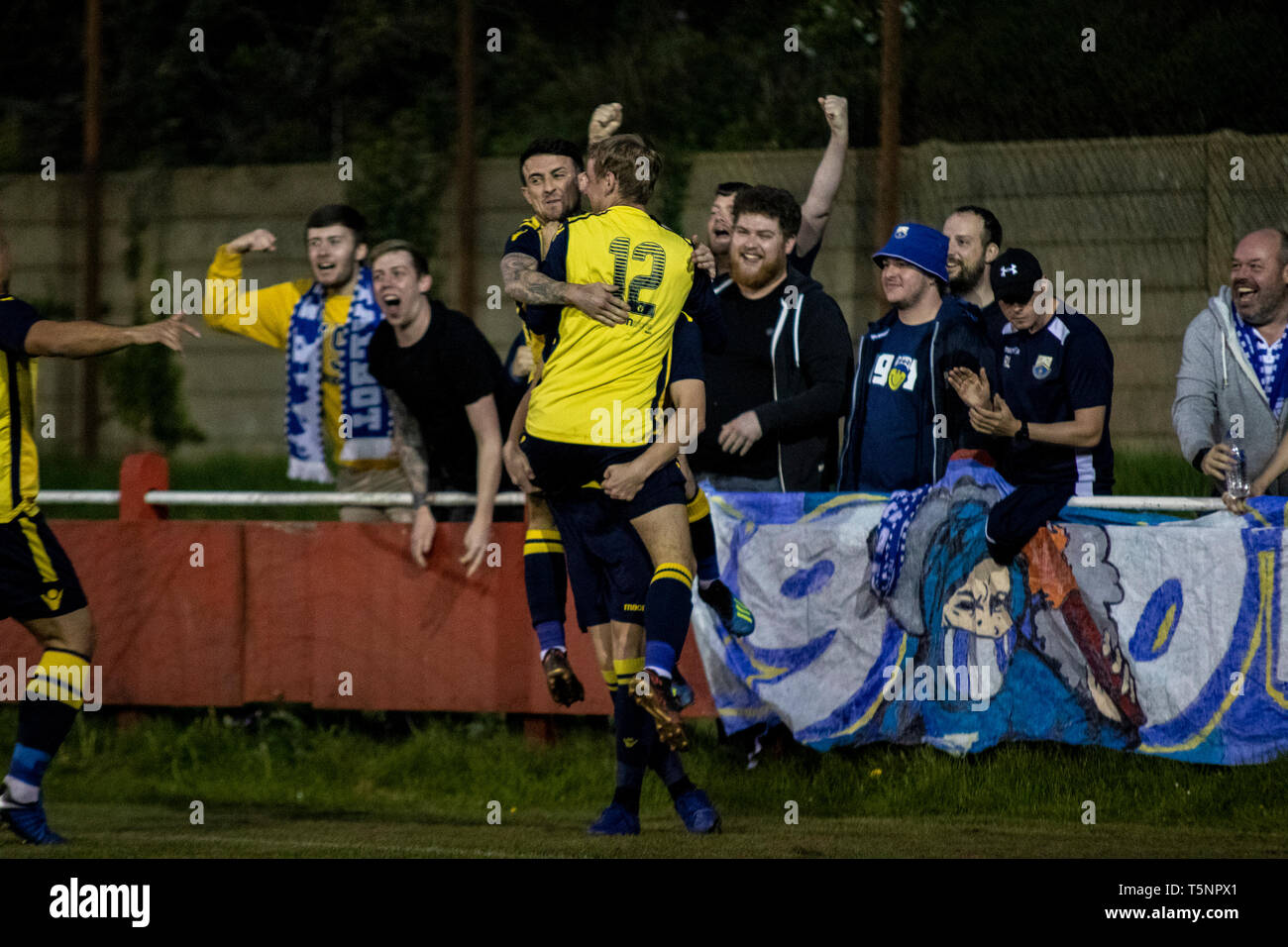 Afan Lido v Port Talbot Town dans une division de la Ligue mondiale à Marstons Stadium. Lewis Mitchel/PTT. Banque D'Images