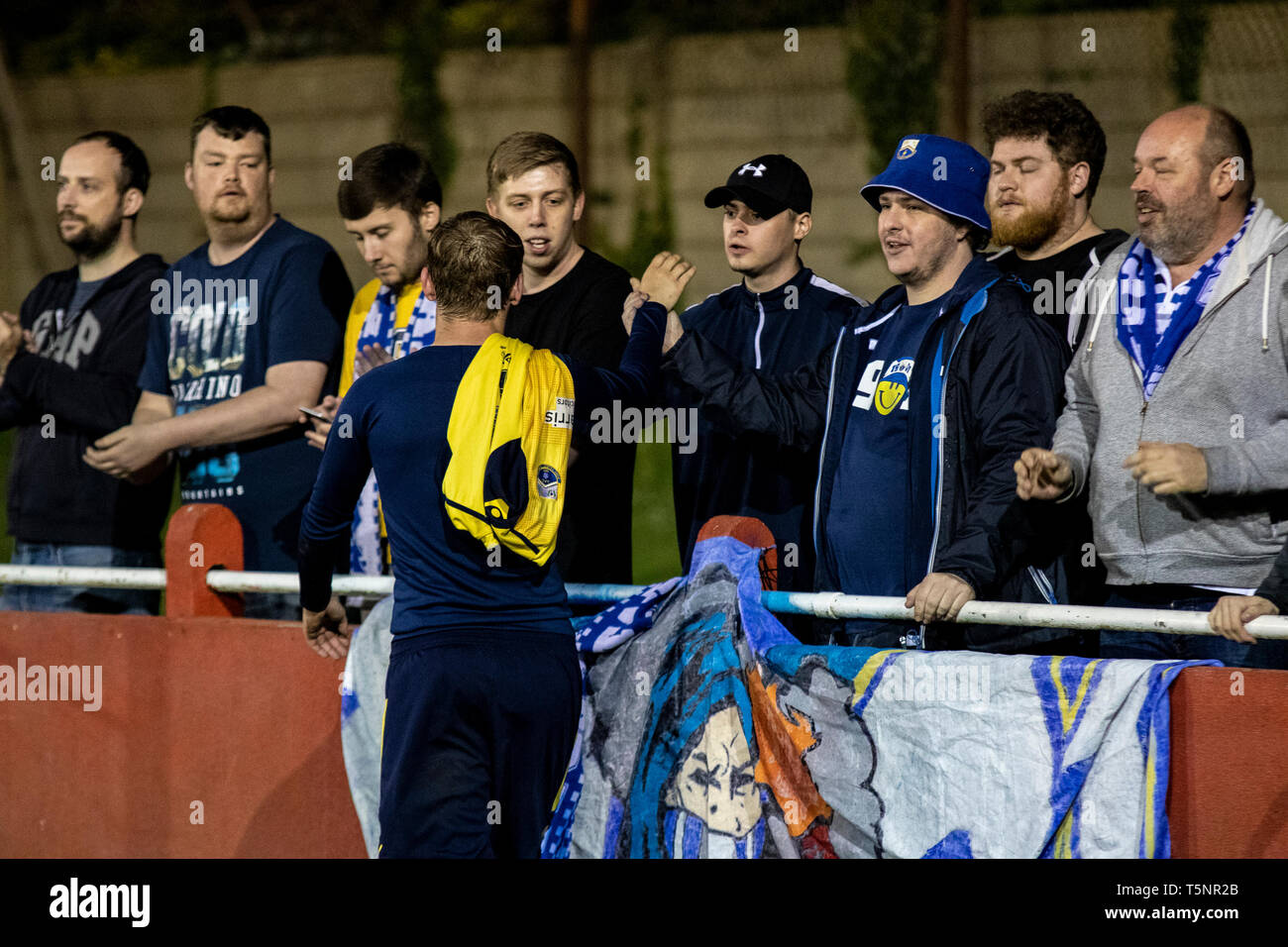 Afan Lido v Port Talbot Town dans une division de la Ligue mondiale à Marstons Stadium. Lewis Mitchel/PTT. Banque D'Images