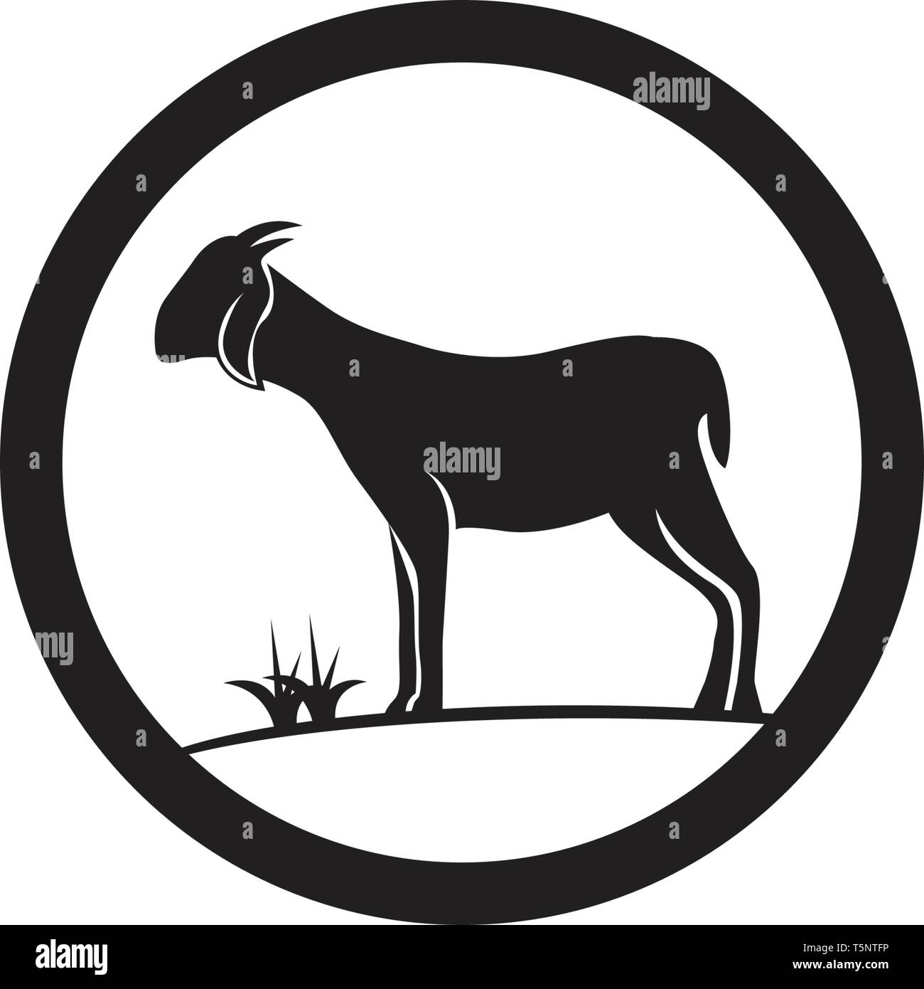 Logo vectoriel Modèle de chèvre Illustration de Vecteur