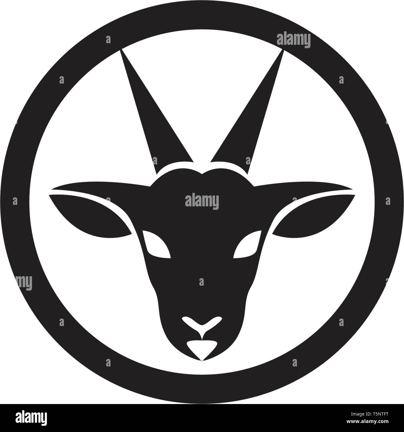Logo vectoriel Modèle de chèvre Illustration de Vecteur