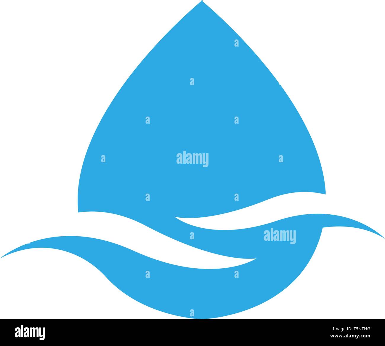 Goutte d'eau Modèle Logo dessin - illustration vectorielle Illustration de Vecteur