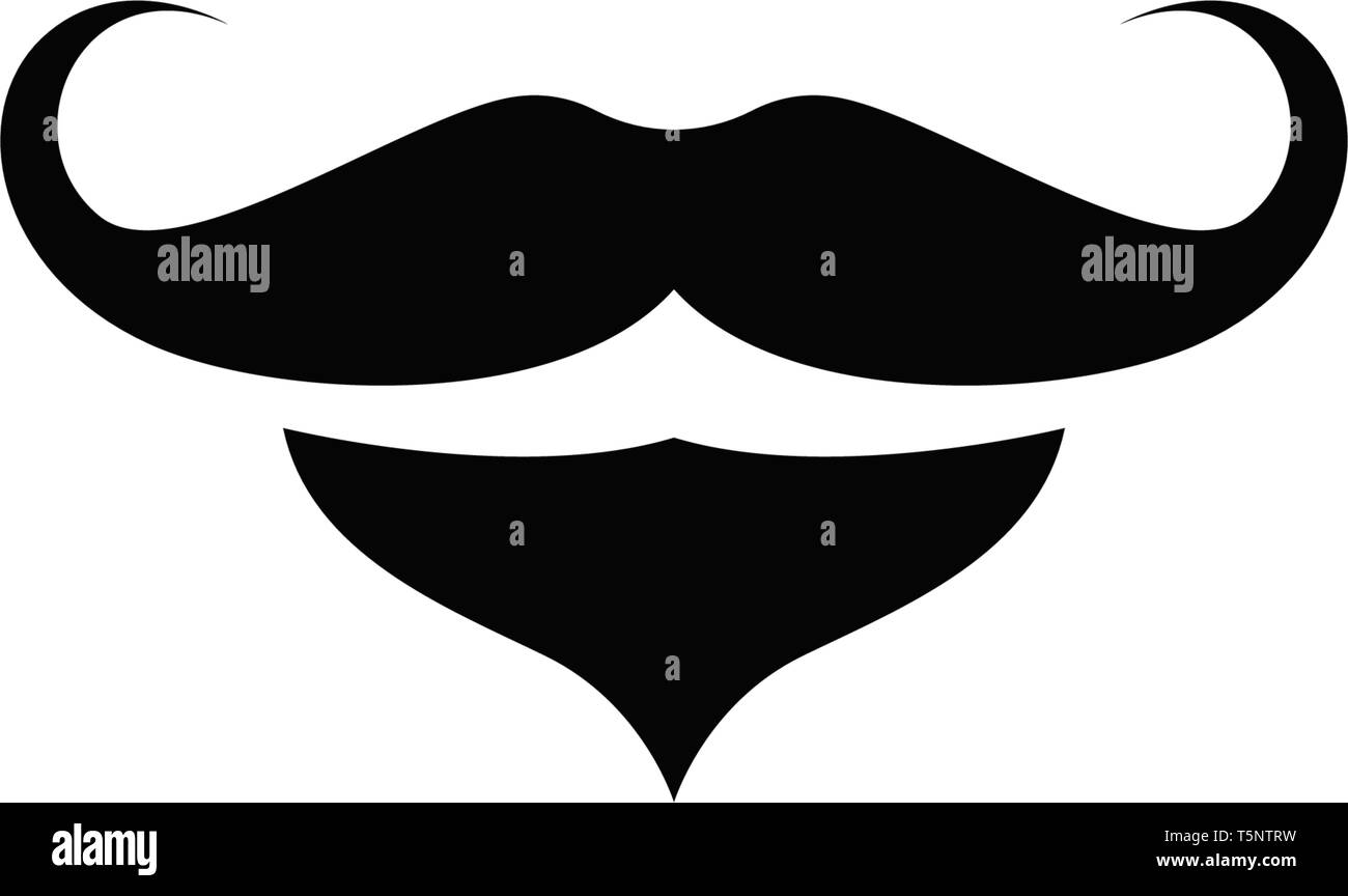 L'icône illustration logo Moustache - Vector Illustration de Vecteur