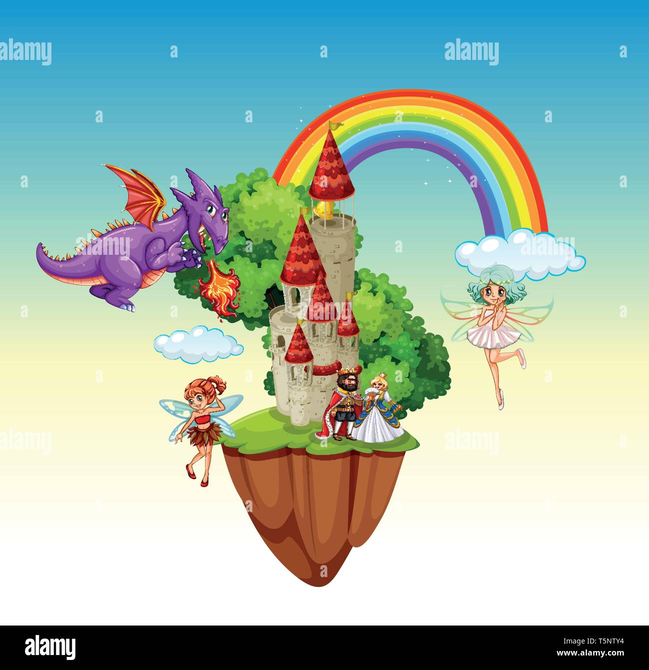 Un conte de l'illustration des terres isolées Illustration de Vecteur