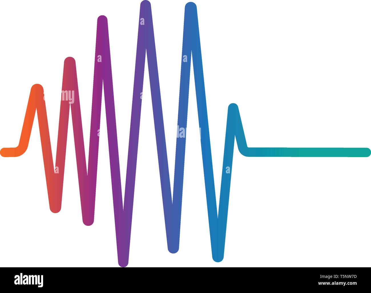 Illustration de l'onde sonore icône vecteur logo template Illustration de Vecteur