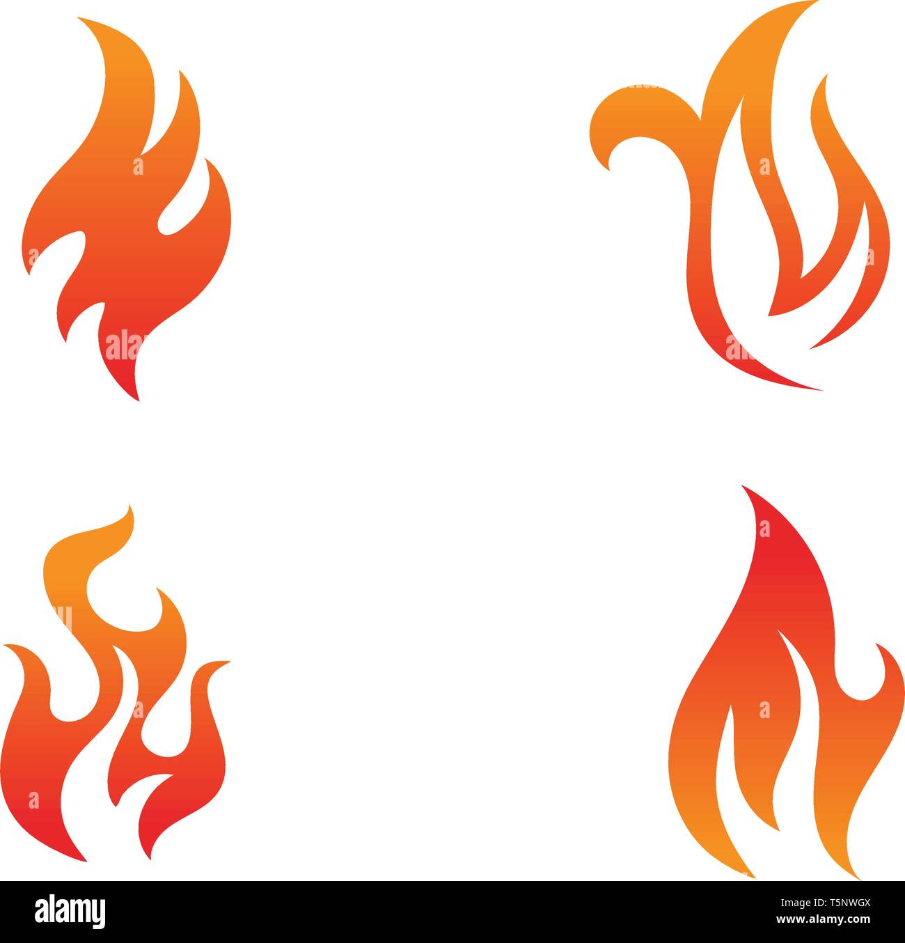 Feu flamme Modèle Logo Icône vecteur Pétrole, gaz et énergie concept logo Illustration de Vecteur