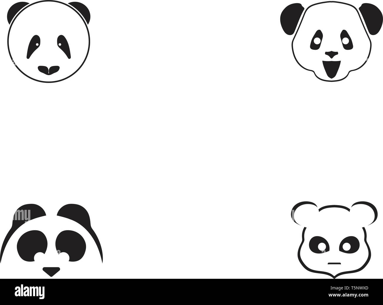 Logo panda noir et blanc head vector Illustration de Vecteur Logo panda noir et blanc head vector Illustration de Vecteur