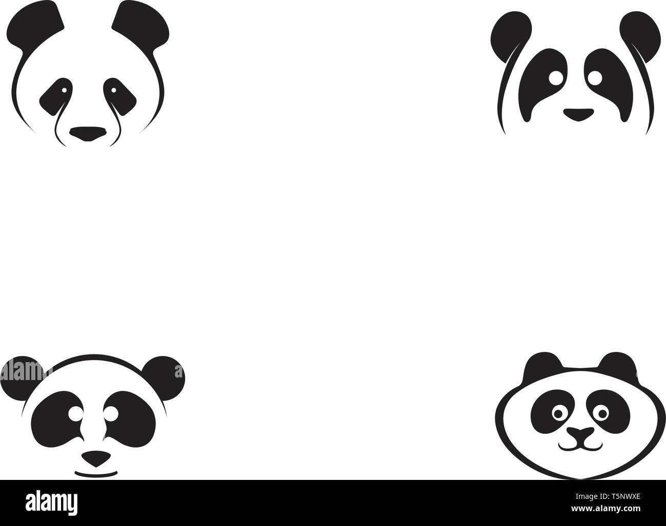Logo panda noir et blanc head vector Illustration de Vecteur Logo panda noir et blanc head vector Illustration de Vecteur