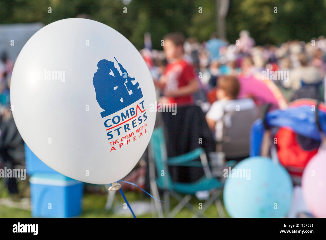 La foule à l'BattleProms à Hatfield, 2012. Banque D'Images