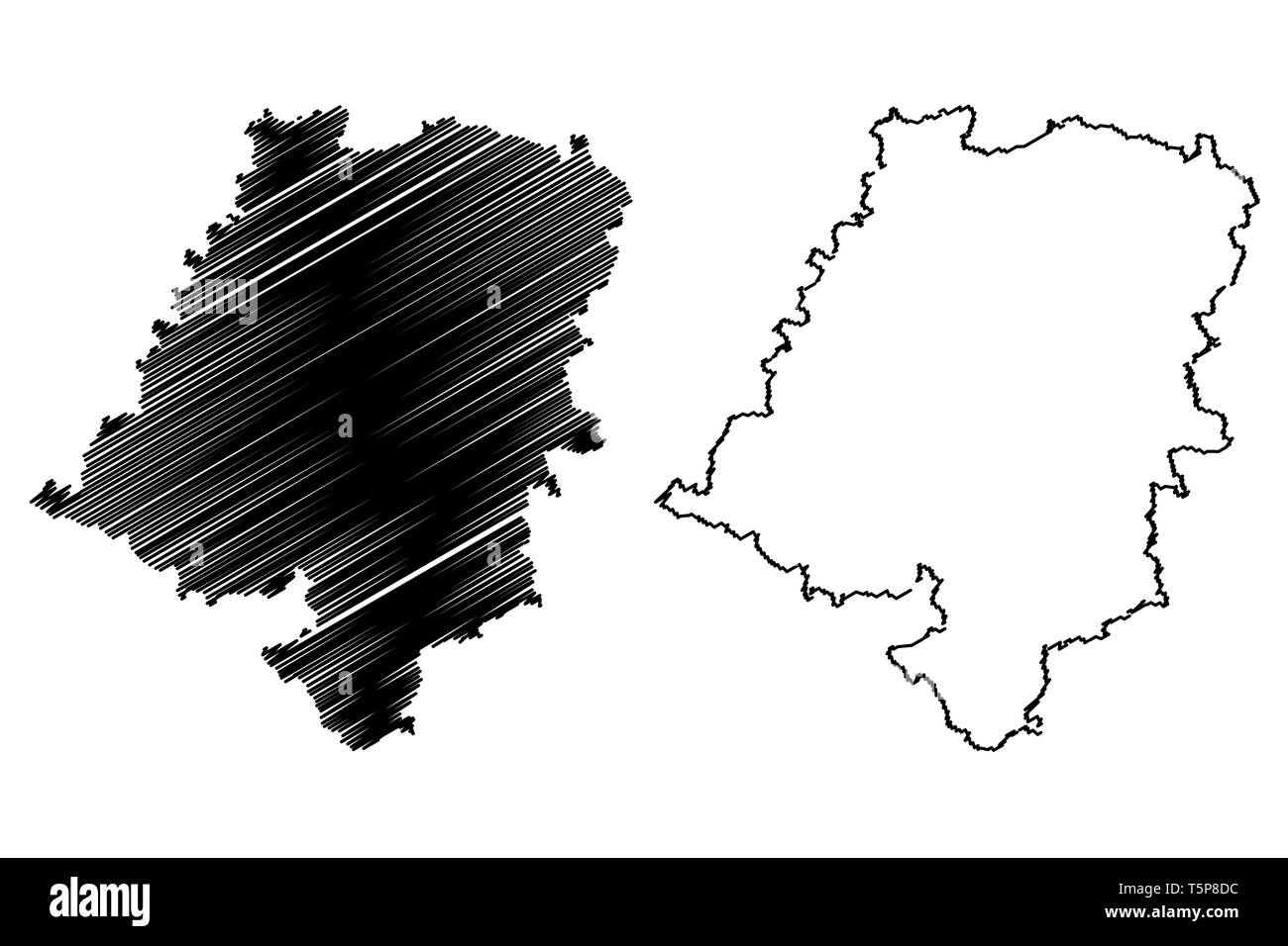 La voïvodie d'Opole (divisions administratives de la Pologne, de Pologne Voïvodies) map vector illustration, croquis gribouillis d'Opole Province localisation Illustration de Vecteur