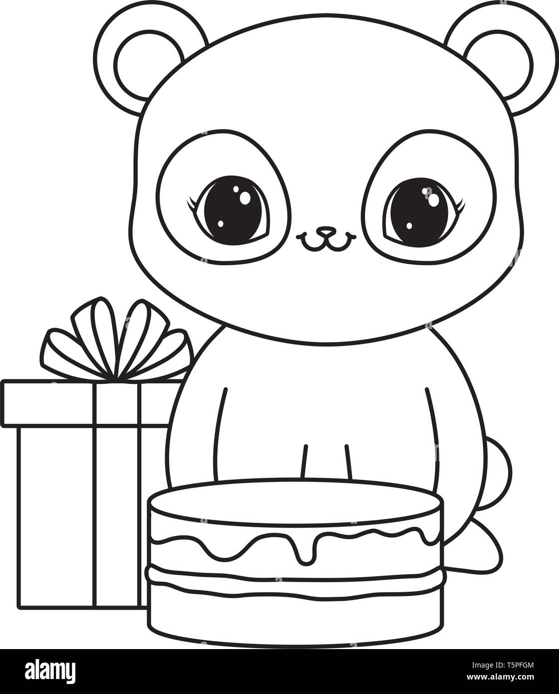 Panda Avec Gateau D Anniversaire Et Boite Cadeau Vector Illustration Design Image Vectorielle Stock Alamy Panda Avec Gateau D Anniversaire Et Boite Cadeau Vector Illustration Design Image Vectorielle Stock Alamy