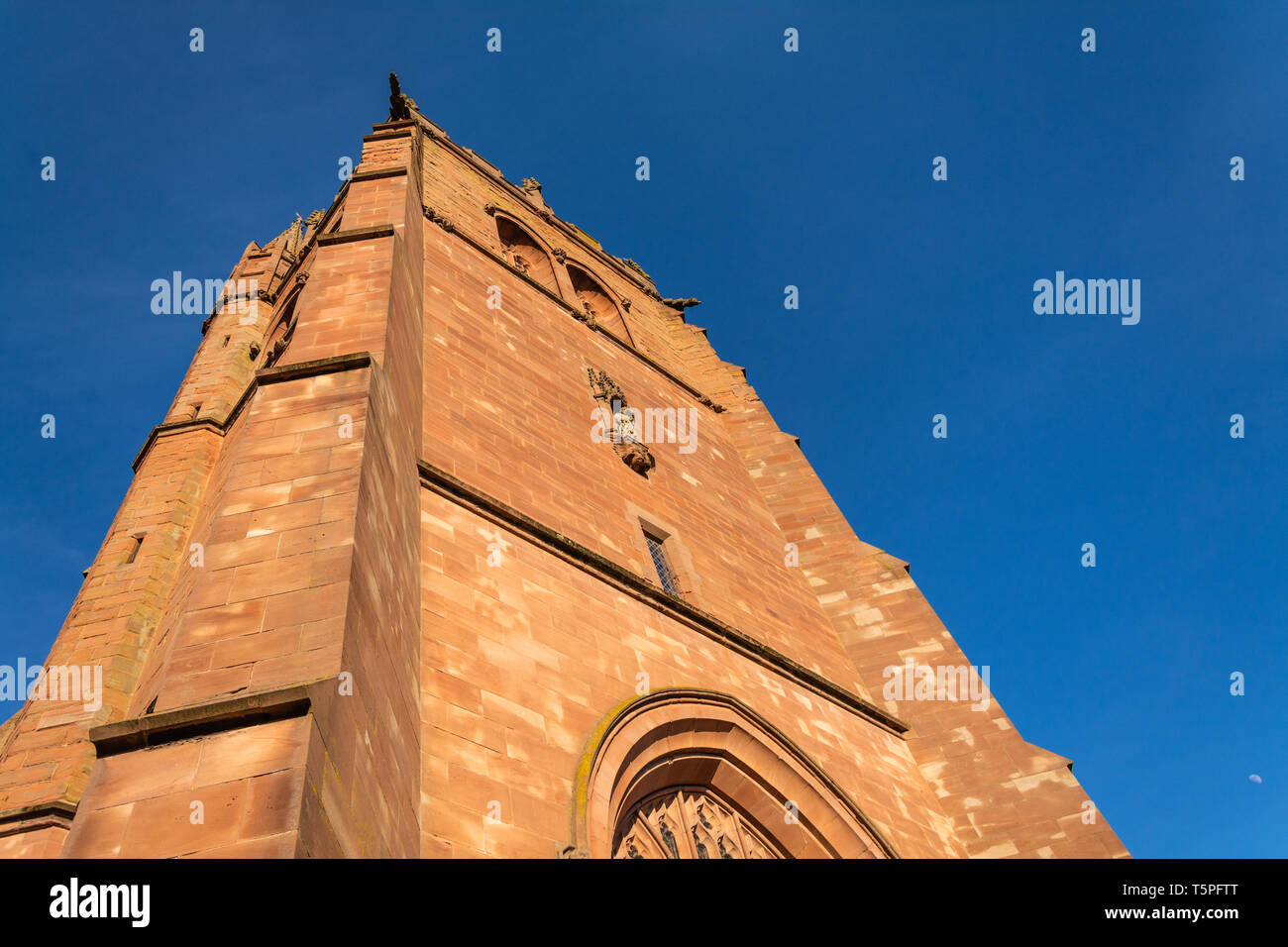 Des détails architecturaux de l'église St Leonard's, Bridgnorth, UK. Banque D'Images