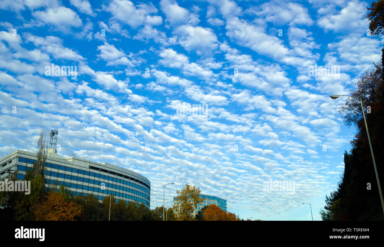 Le centre-ville de Portland, Oregon, USA, beau ciel Banque D'Images