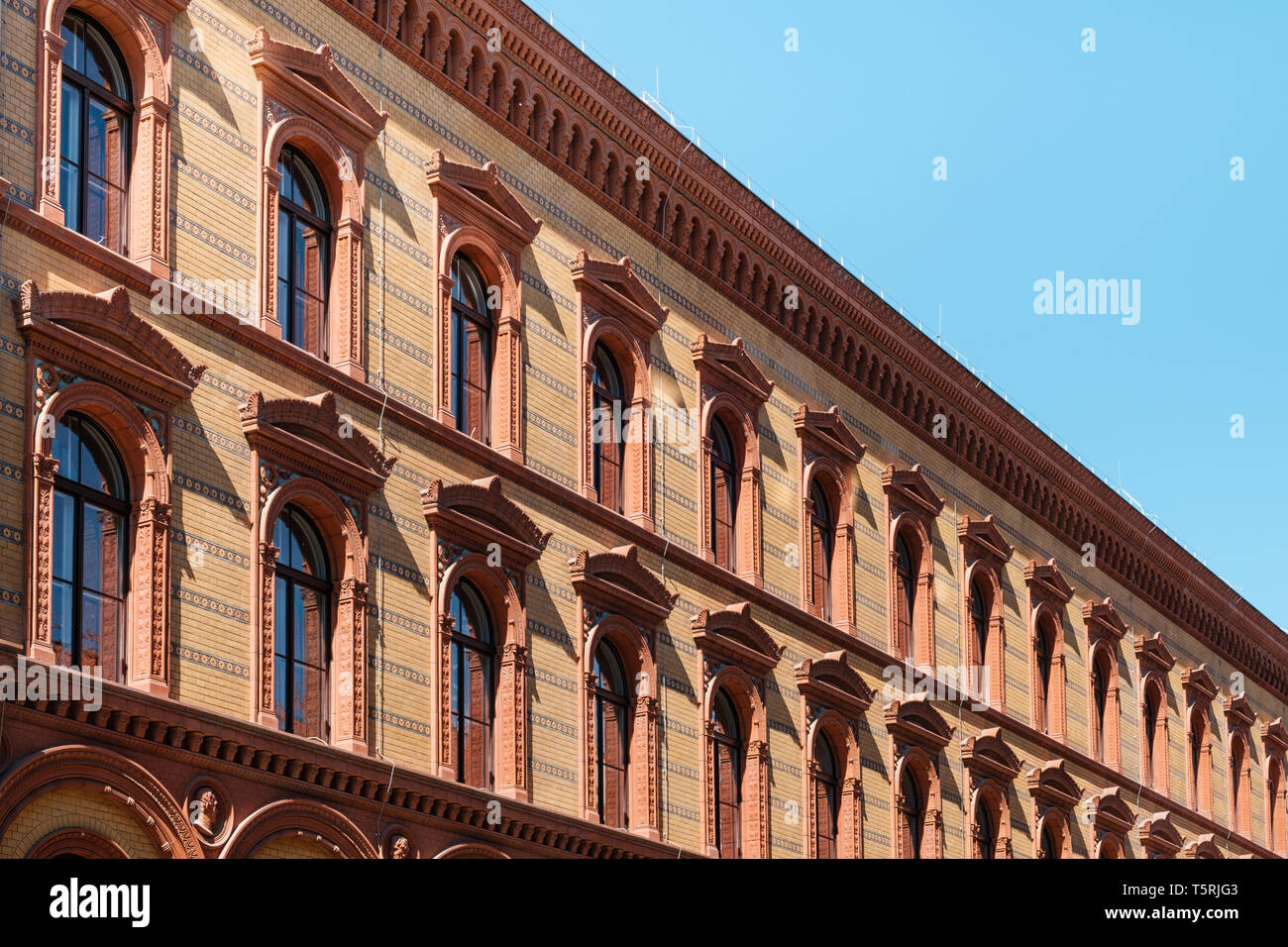 La façade de l'immeuble historique, à l'extérieur de l'historique, Berlin - Postfuhramt Banque D'Images