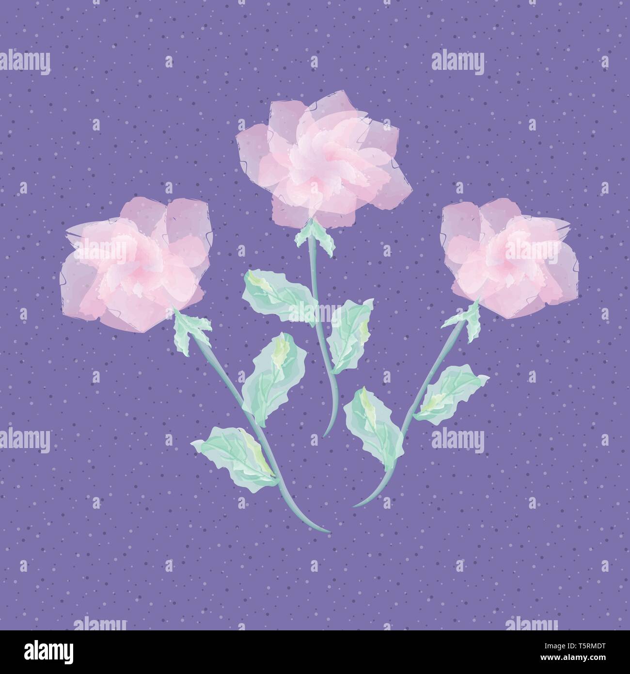 Fleurs Aquarelle de vecteur. Illustration de Vecteur