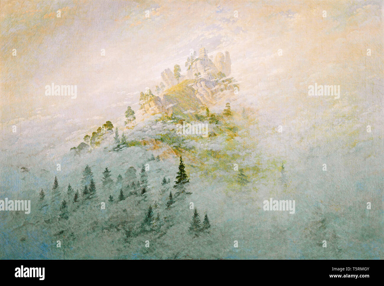 Caspar David Friedrich, brume du matin dans les montagnes, peinture, 1808 Banque D'Images