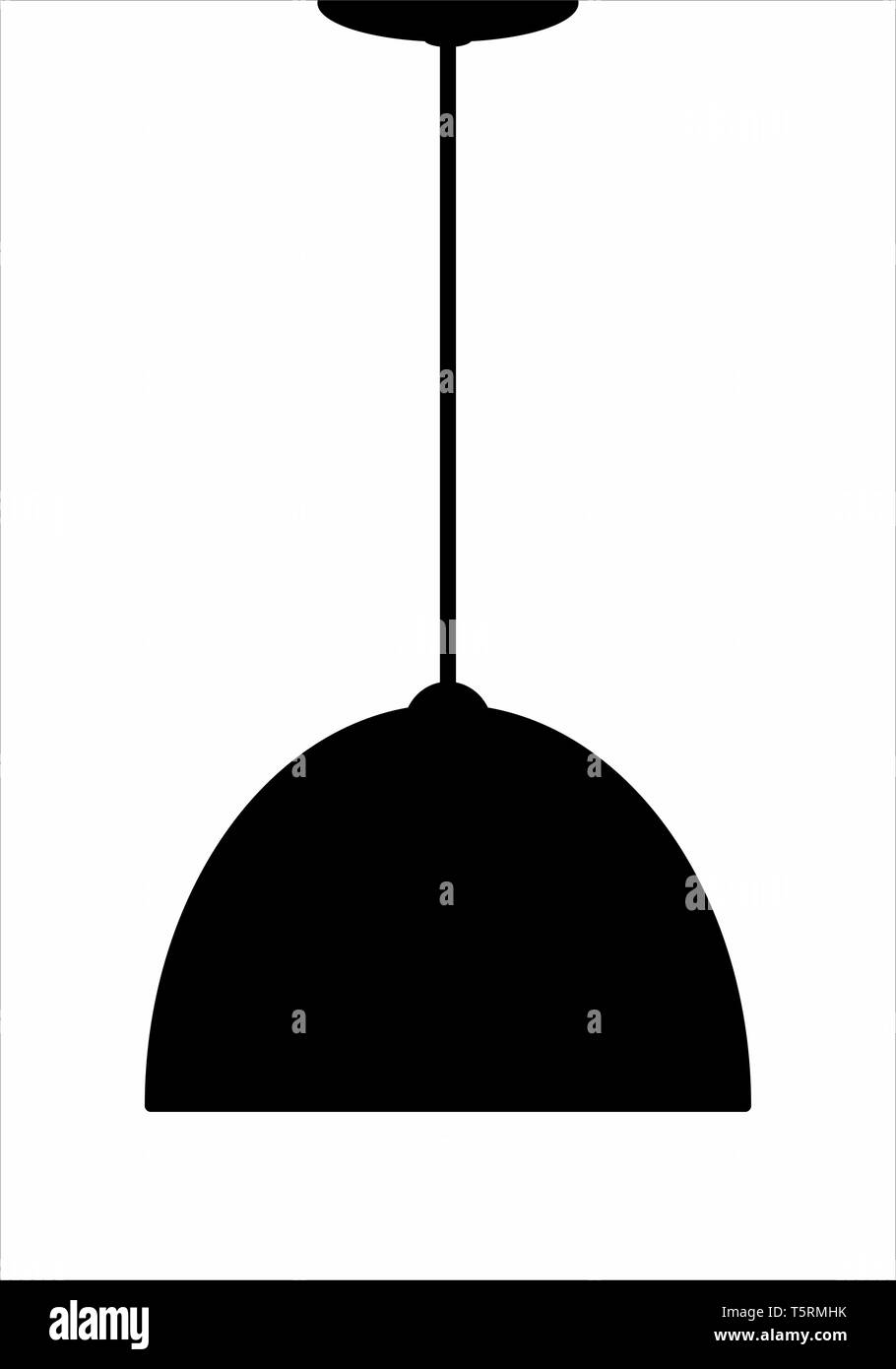 Un dispositif d'éclairage sombre silhouette isolé sur fond blanc Illustration de Vecteur
