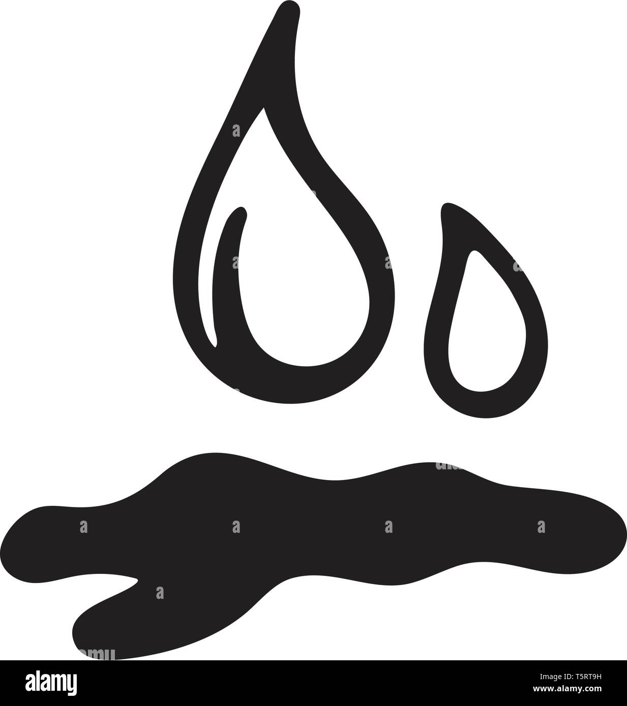 Goutte d'eau n noir logo couleur Illustration de Vecteur