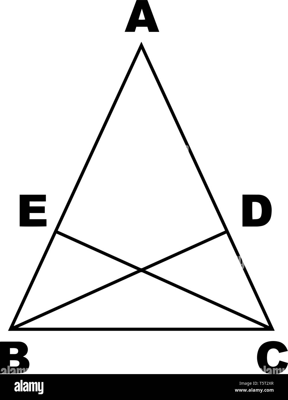 Calculer La Surface D un Triangle Isocèle Isosceles triangle Banque d'images noir et blanc - Alamy