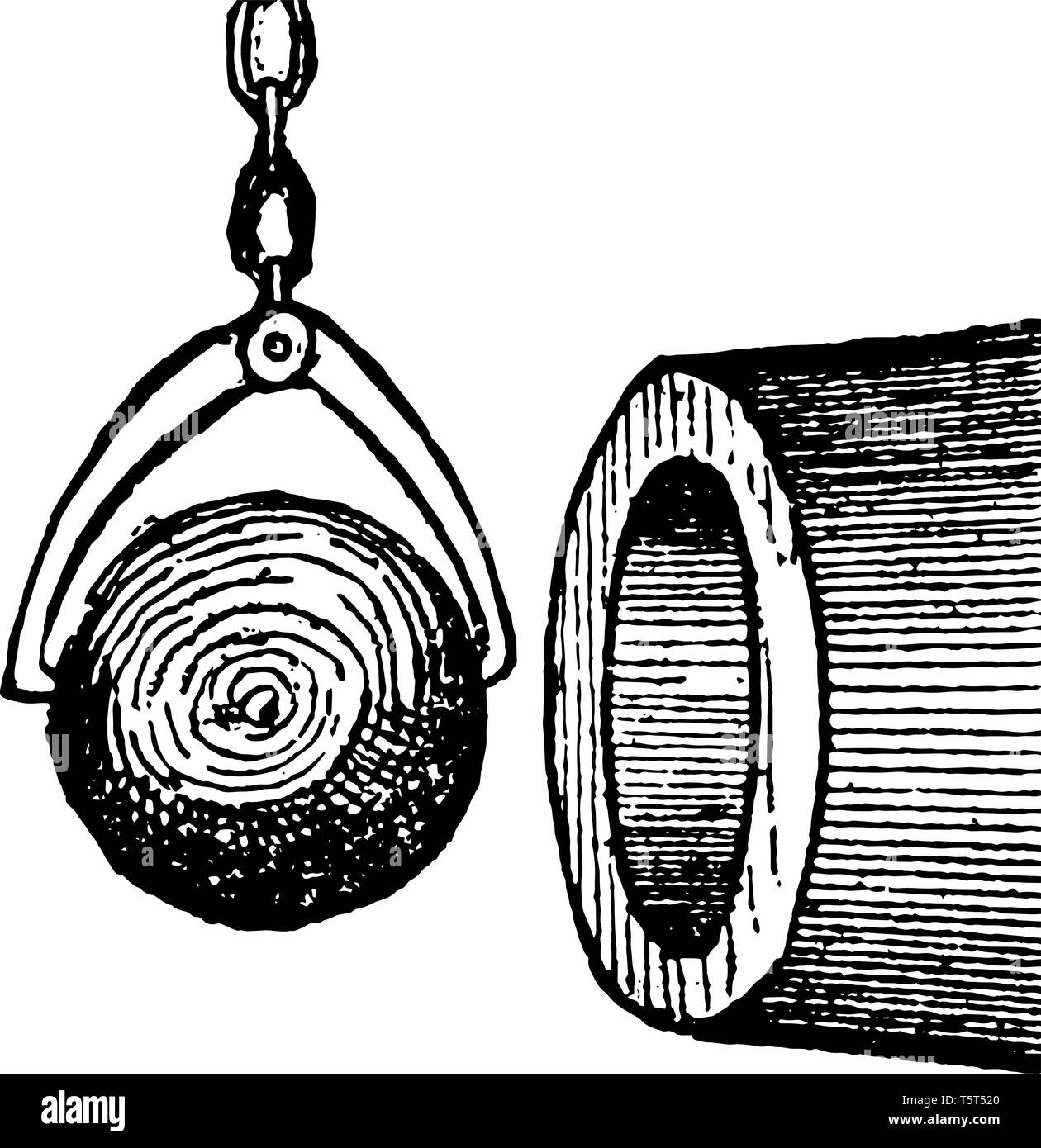 Cannon Ball généralement en fonte, vintage dessin ou gravure illustration. Illustration de Vecteur