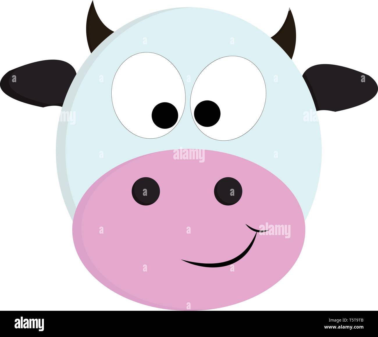 Blanc et noir vache cute vector illustration sur fond blanc. Illustration de Vecteur Blanc et noir vache cute vector illustration sur fond blanc. Illustration de Vecteur