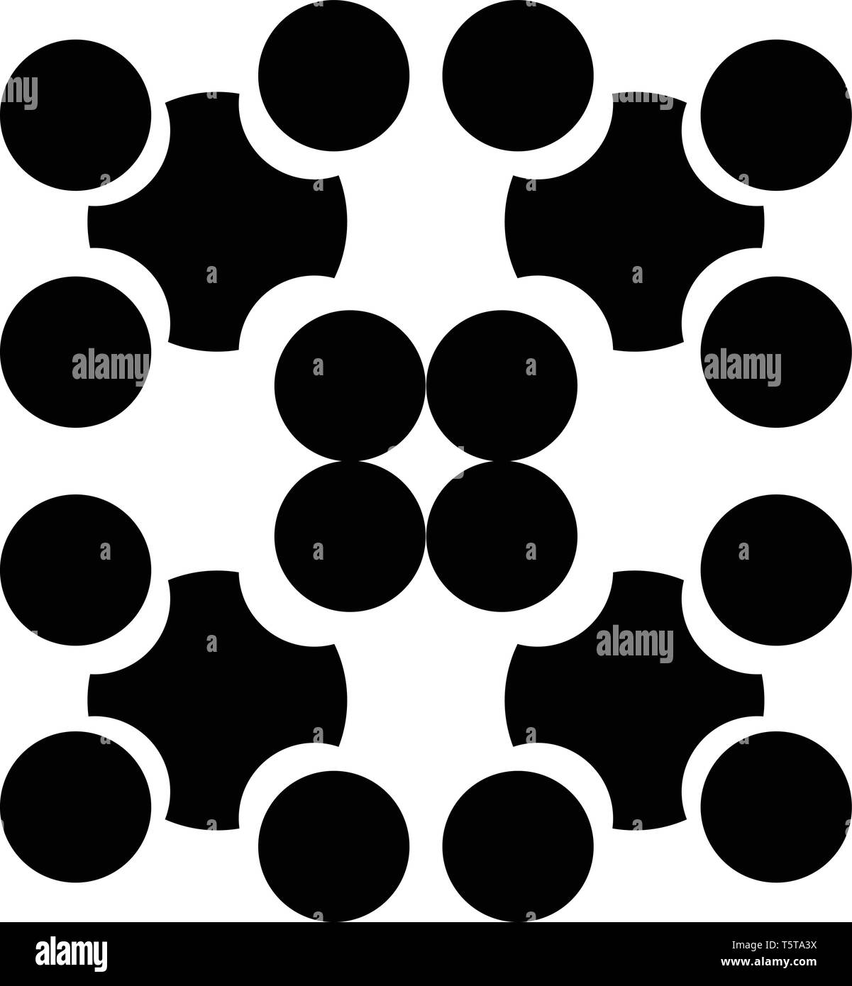 Une image de gros cercles noirs et courbes signe plus vector dessin en couleur ou de l'illustration Illustration de Vecteur