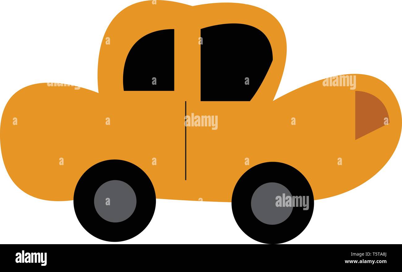 Une voiture jaune avec windows noir ressemblant à un vecteur de taxi dessin en couleur ou de l'illustration Illustration de Vecteur