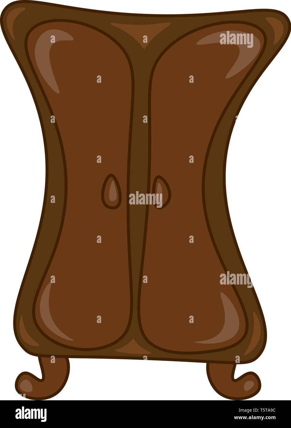 Brown une armoire avec deux portes vector dessin en couleur ou de  l'illustration Image Vectorielle Stock - Alamy