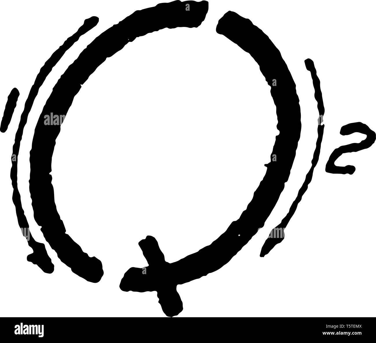 Il s'agit d'une image des traits pour écrire la lettre Q, tendance vintage dessin ou gravure illustration. Illustration de Vecteur