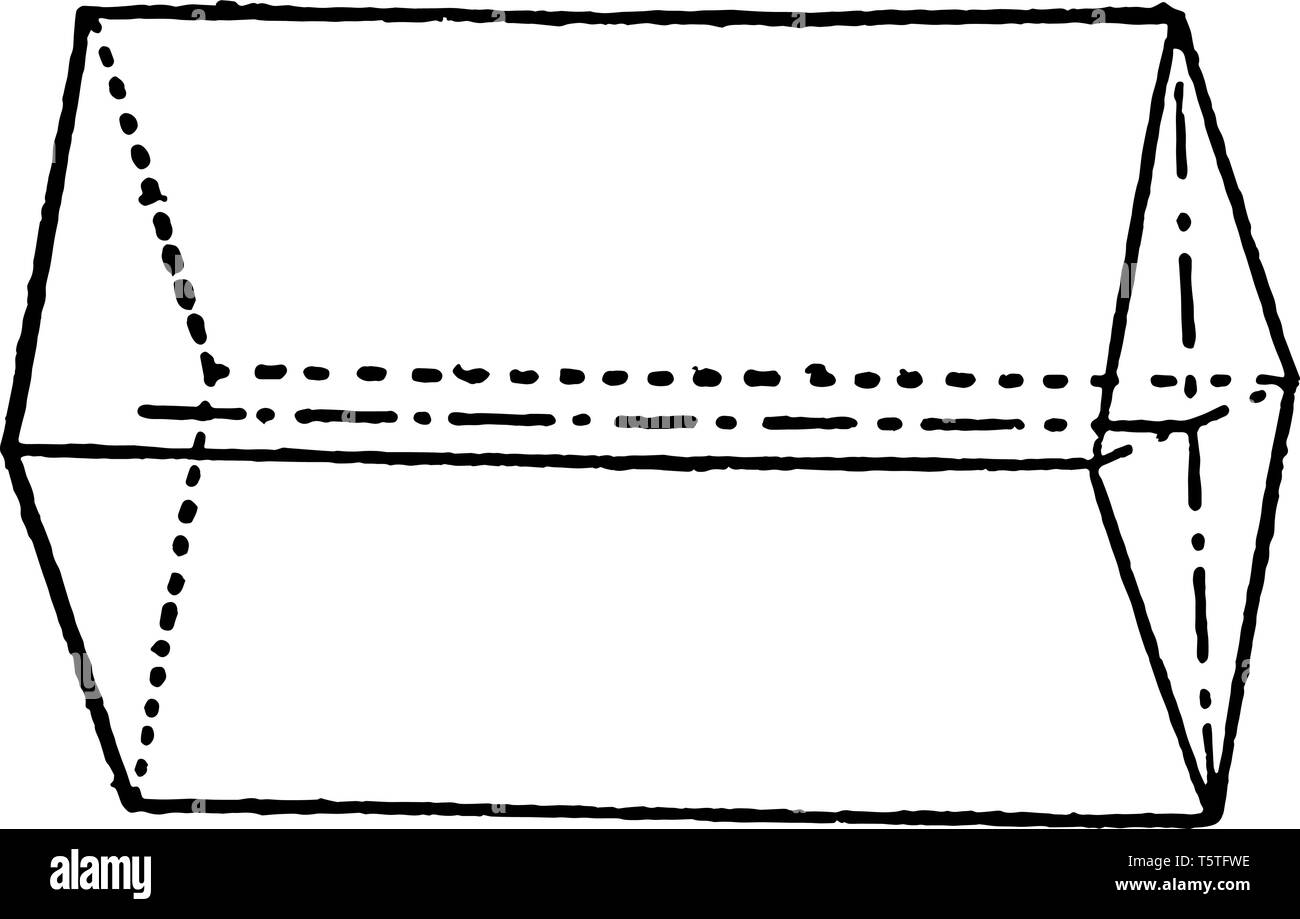 L'image montre la macro-prism se compose de quatre faces parallèles à l'axe de la curiethérapie, vintage dessin ou gravure illustration. Illustration de Vecteur