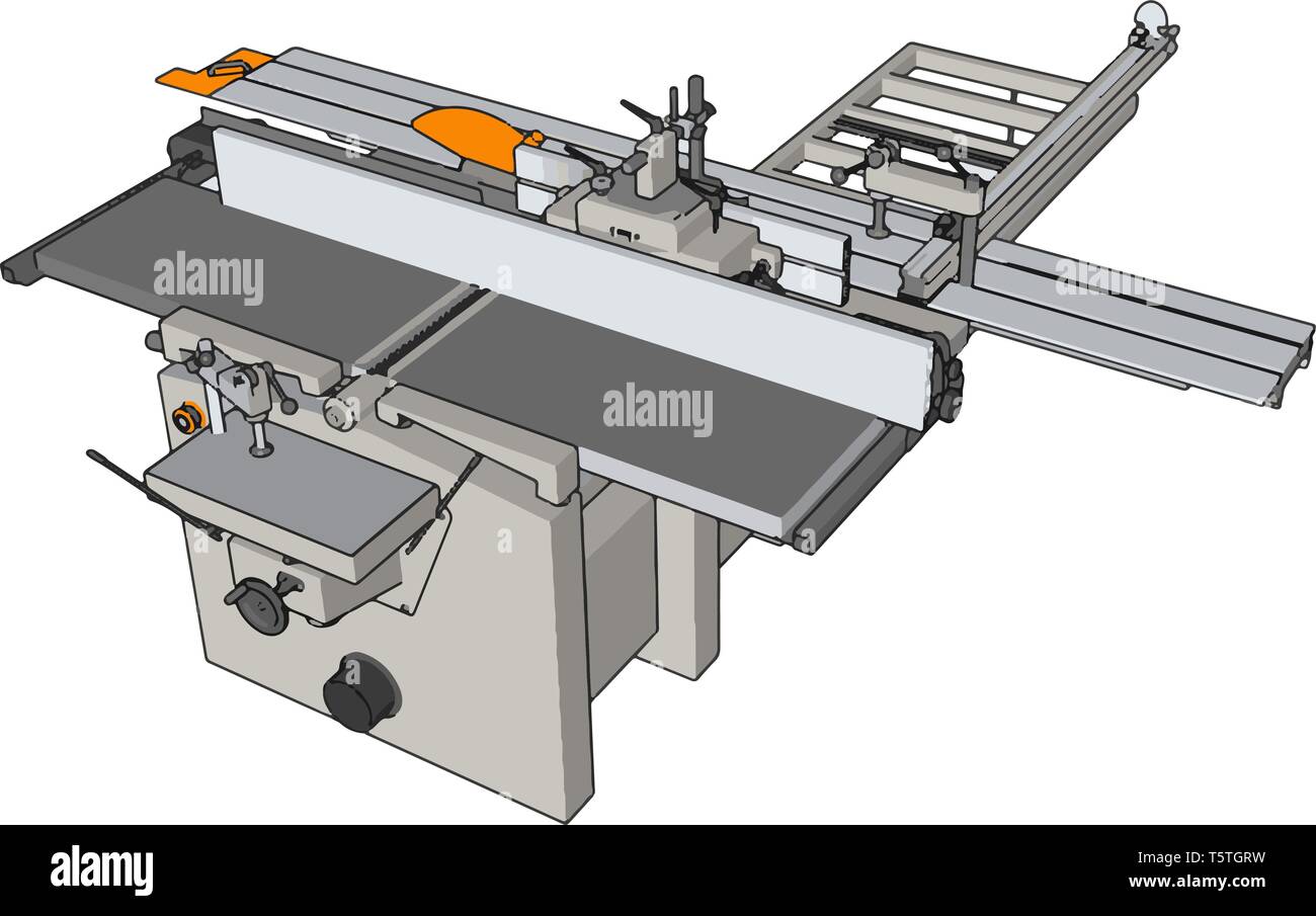 Illustration 3D de vecteur d'une puissance industrielle machine appuyez sur fond blanc Illustration de Vecteur
