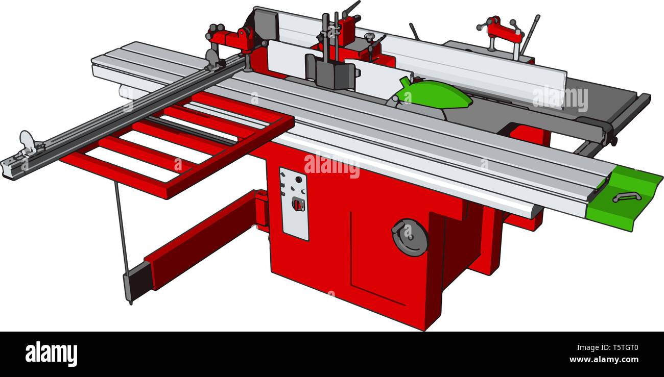 Illustration 3D de vecteur d'une puissance industrielle machine appuyez sur fond blanc Illustration de Vecteur