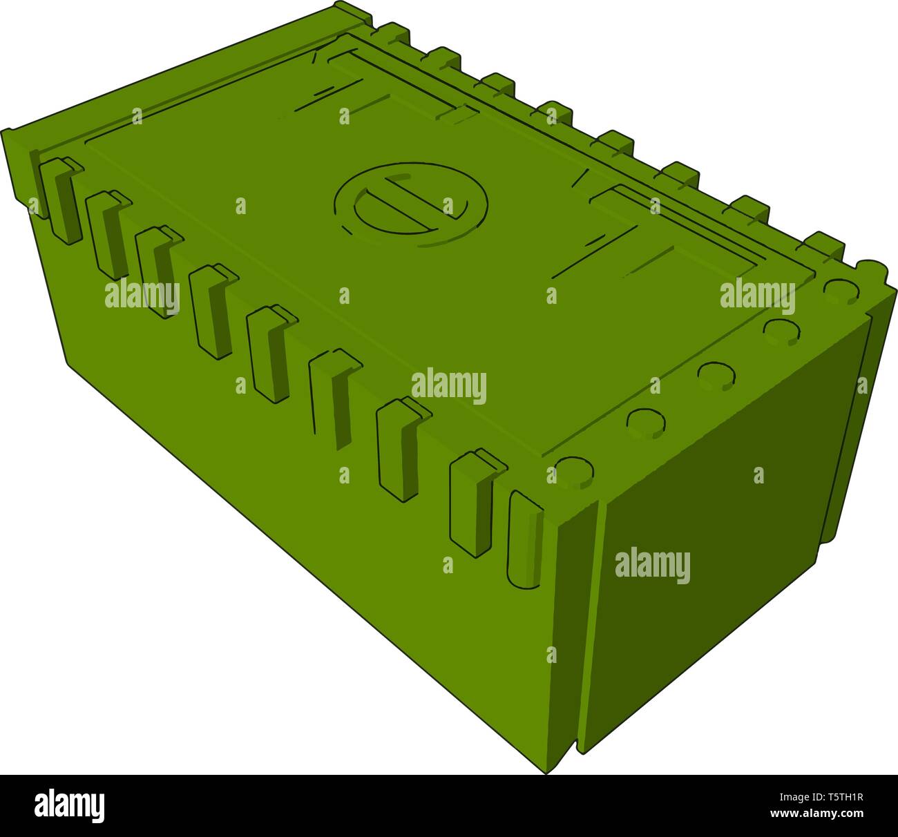 Illustration 3D de vecteur sur fond blanc d'un cas d'armes mobiles militaires Illustration de Vecteur