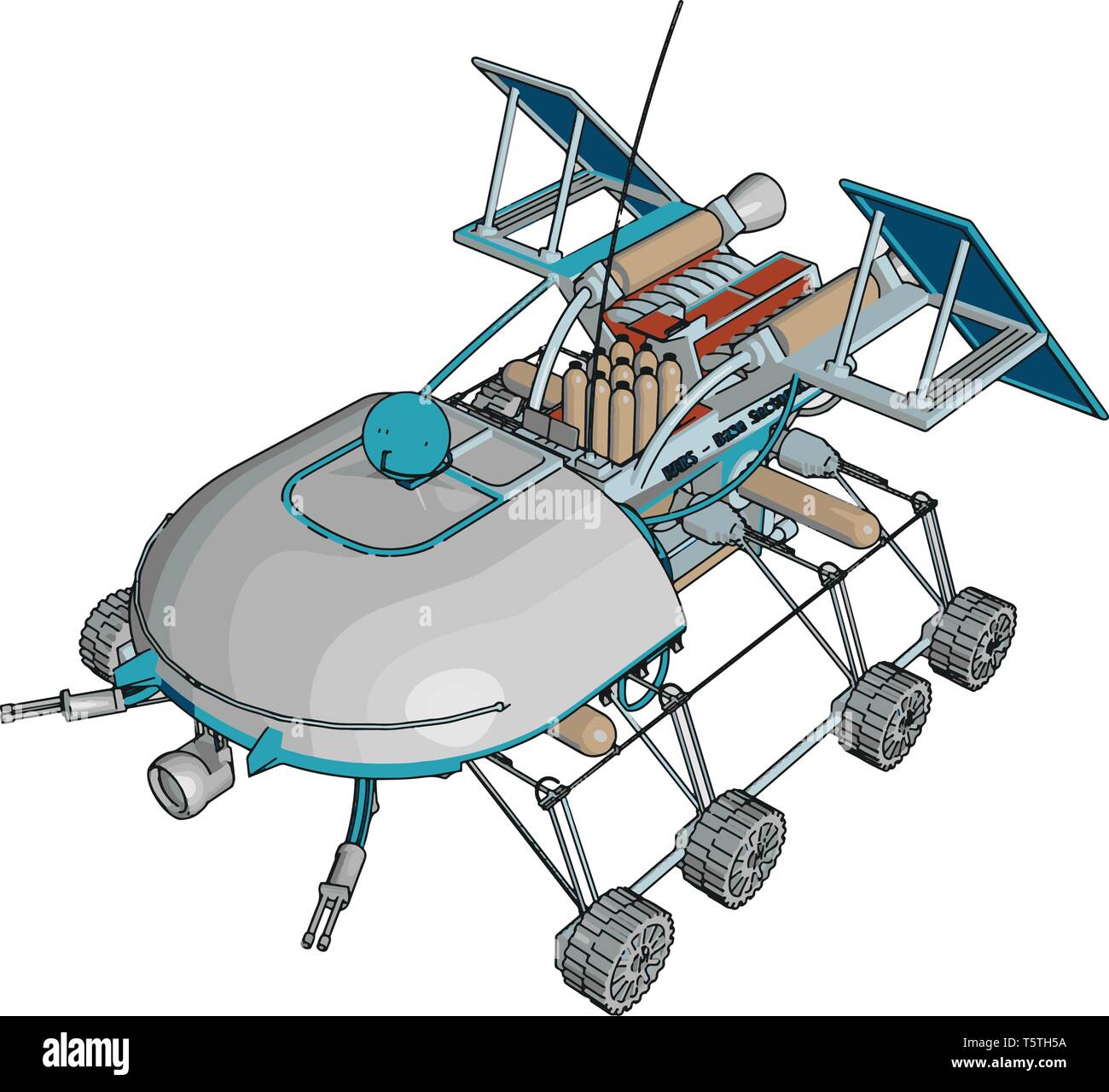 Planète explorer véhicule vector illustration sur fond blanc Illustration de Vecteur