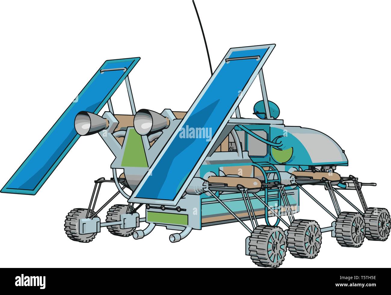 Espace fantaisie rover vector illustration sur fond blanc Illustration de Vecteur