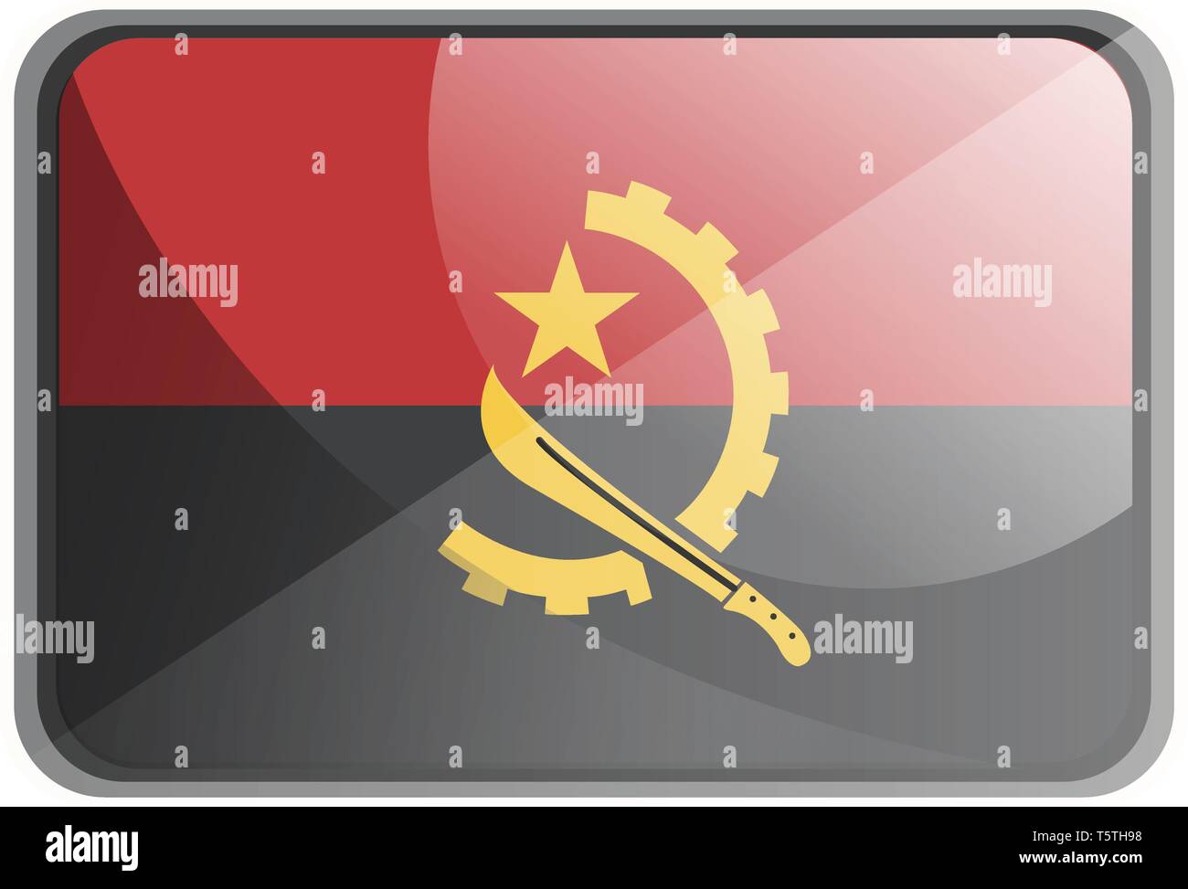 Illustration vecteur de l'Angola drapeau sur fond blanc. Illustration de Vecteur