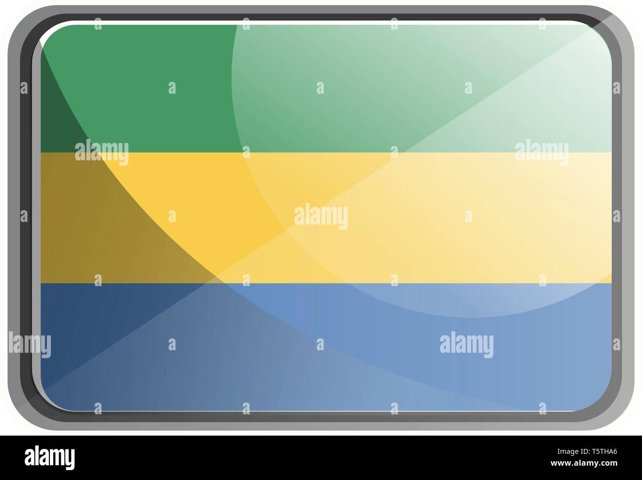 Vector illustration du Gabon drapeau sur fond blanc. Illustration de Vecteur
