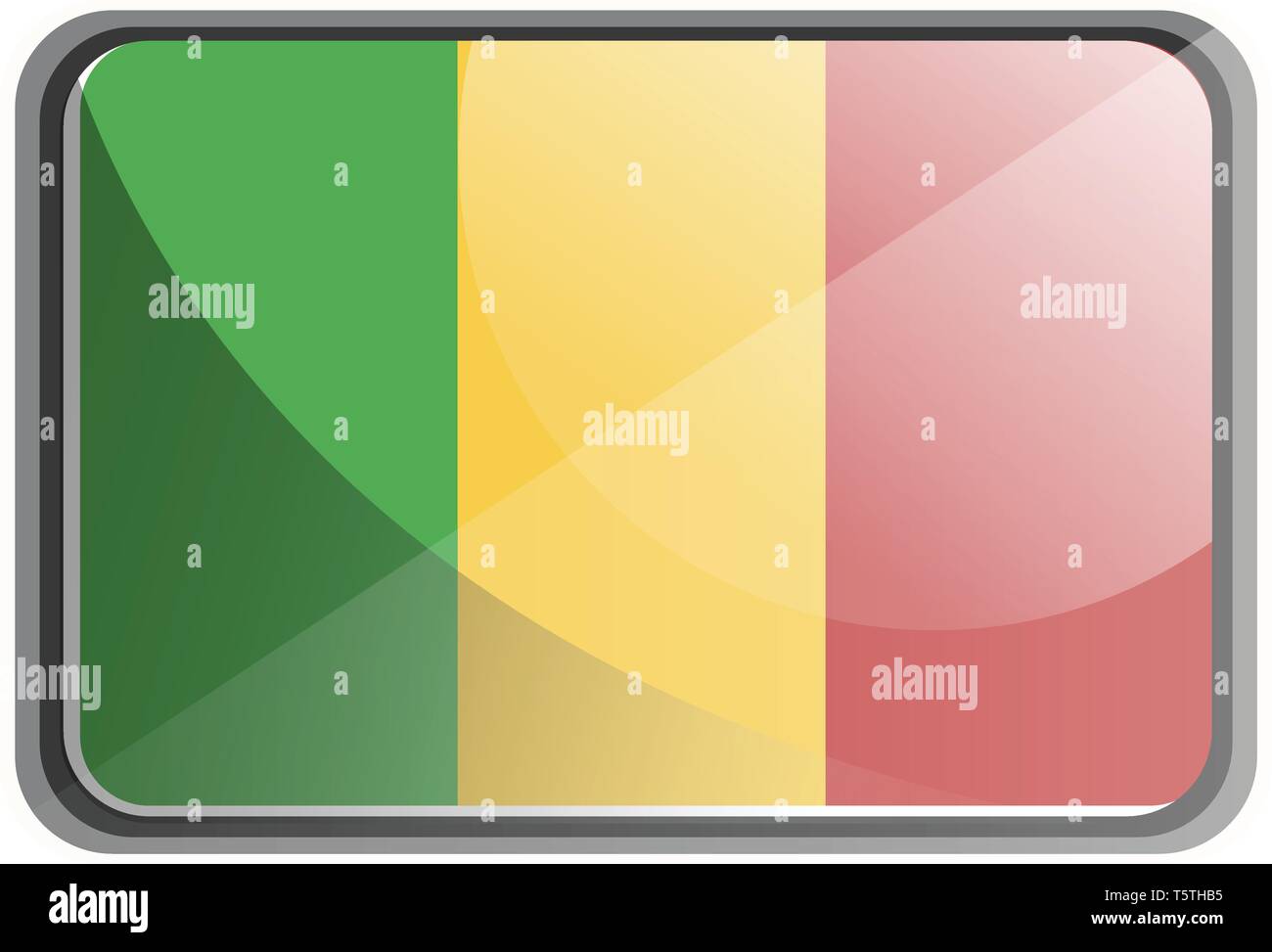 Vector illustration du Mali drapeau sur fond blanc. Illustration de Vecteur