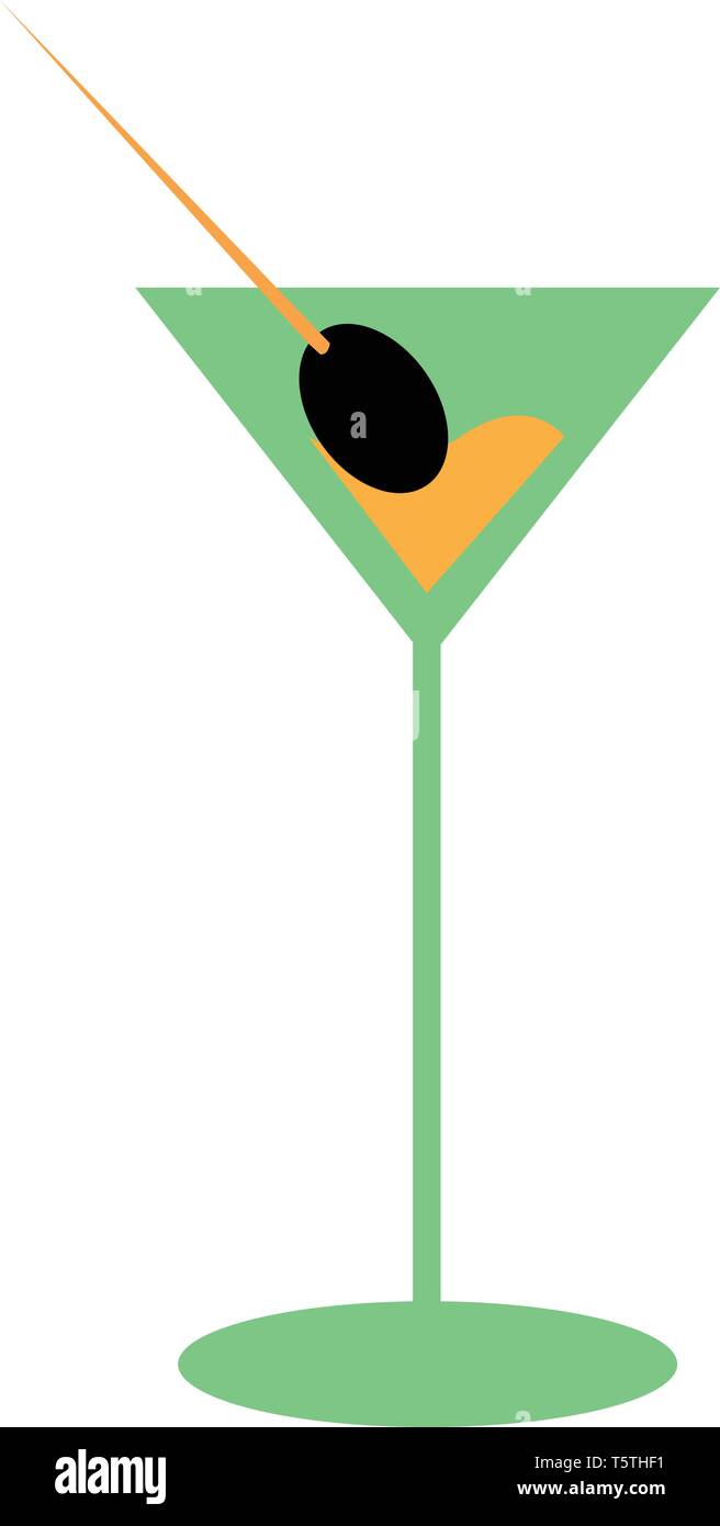 Un grand verre de cocktail sans alcool contenant un olivier et un vecteur  de boissons dessin en couleur ou de l'illustration Image Vectorielle Stock  - Alamy