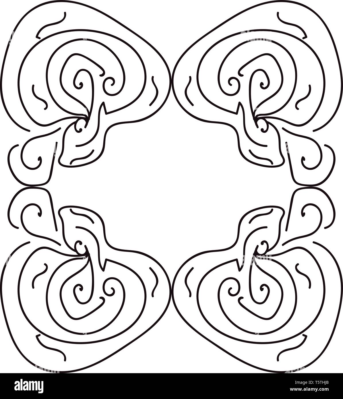 Une ligne art de calligraphie vintage abstract vector dessin en couleur ou de l'illustration Illustration de Vecteur Une ligne art de calligraphie vintage abstract vector dessin en couleur ou de l'illustration Illustration de Vecteur