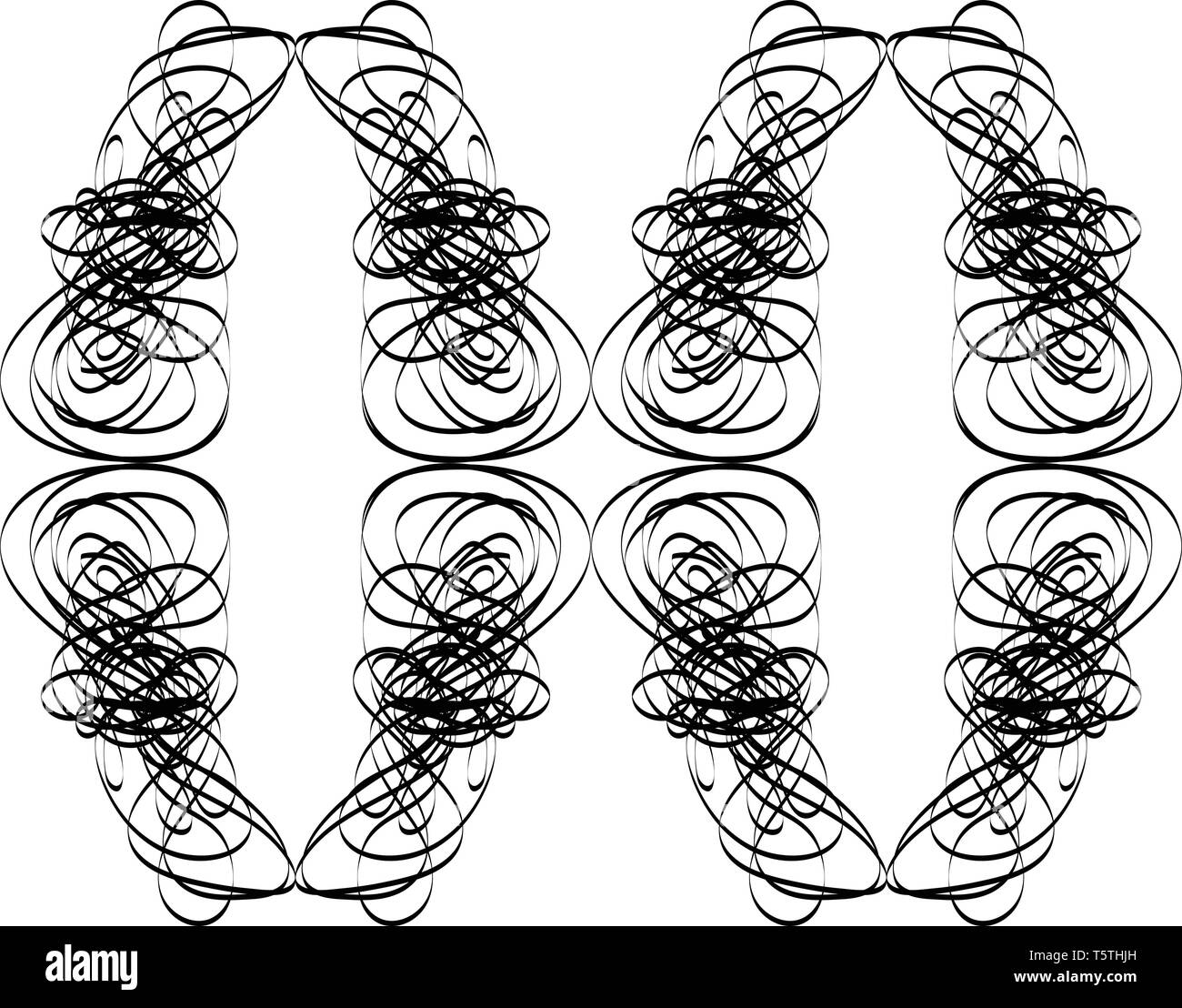 Un doodle de gribouillis infinie au-dessus de l'autre dessin couleur ou de l'illustration vectorielle Illustration de Vecteur