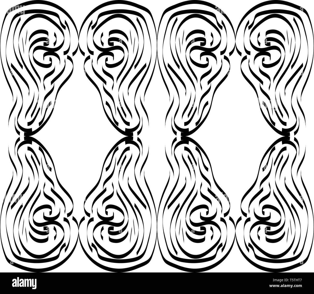 Une image miroir d'un vecteur de conception graphique ou d'illustration dessin couleur Illustration de Vecteur