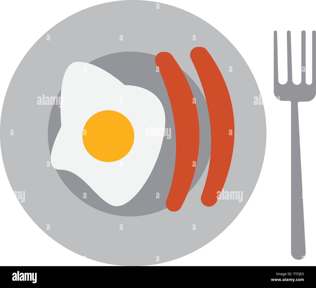 Un plateau petit-déjeuner à haute valeur protéique ou vecteur illustration couleur Illustration de Vecteur