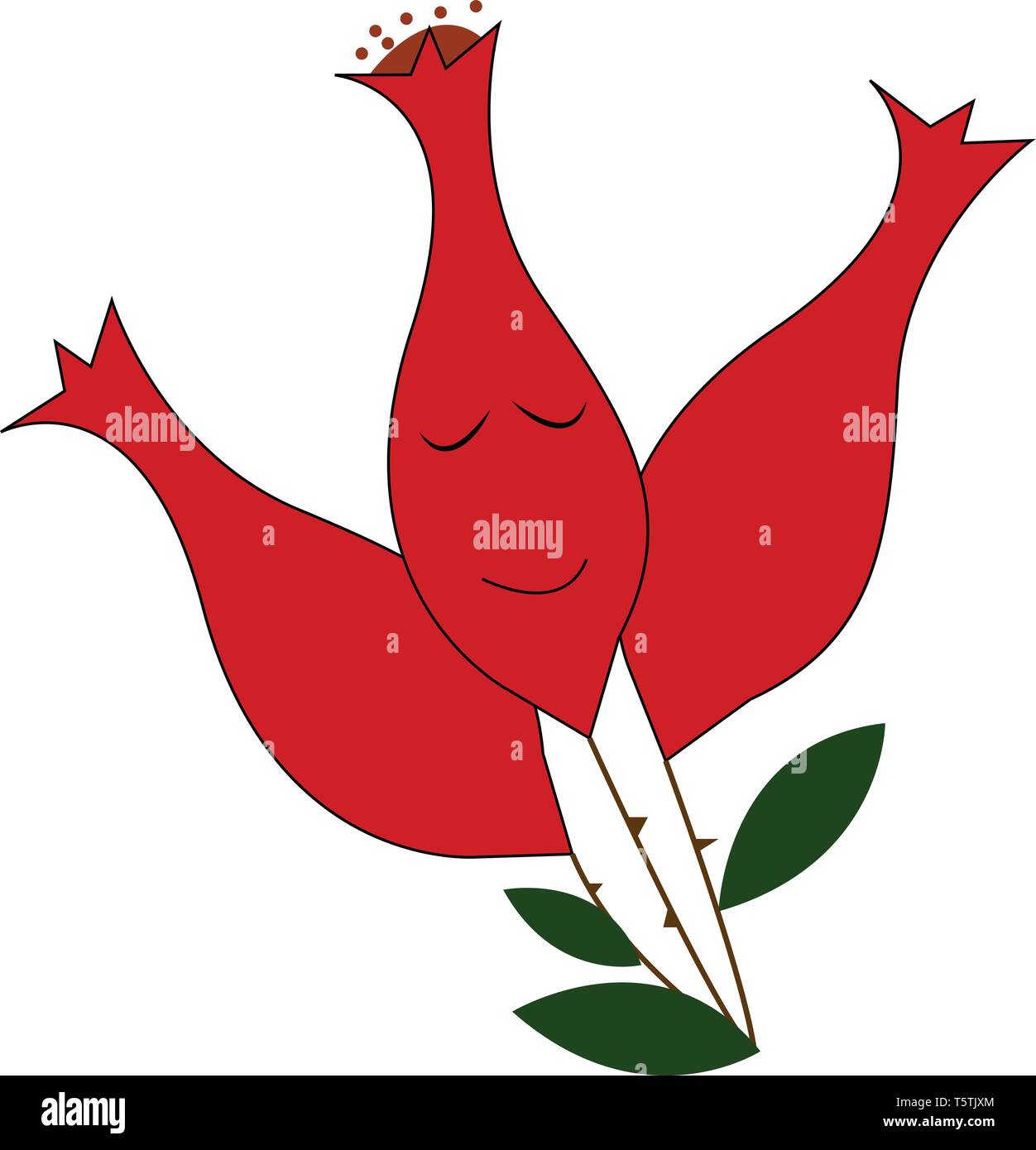 Une belle fleur rose chien ou vecteur illustration couleur Illustration de Vecteur