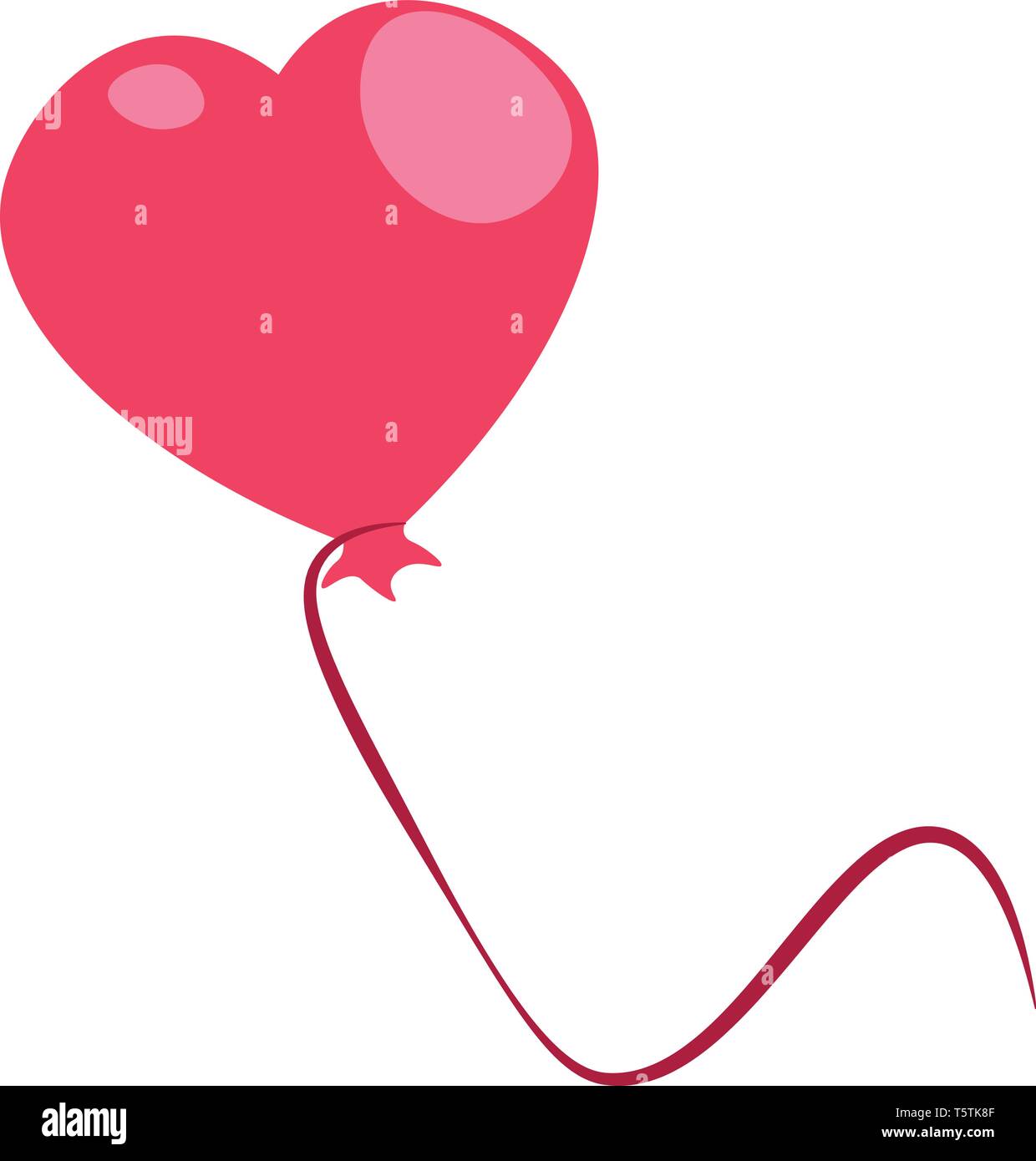 Un ballon en forme de coeur rouge ou vecteur illustration couleur Illustration de Vecteur