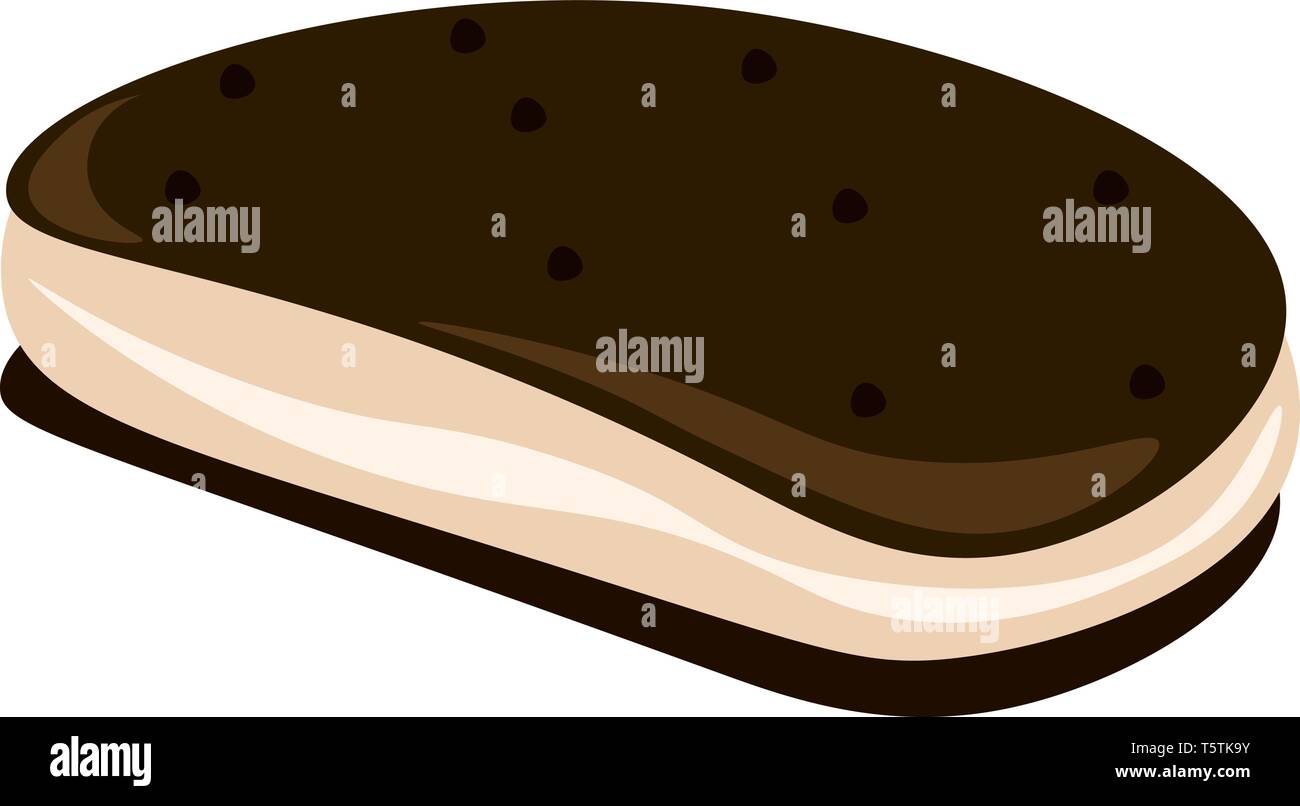 Ice cream sandwich double couche ou vecteur illustration couleur Illustration de Vecteur