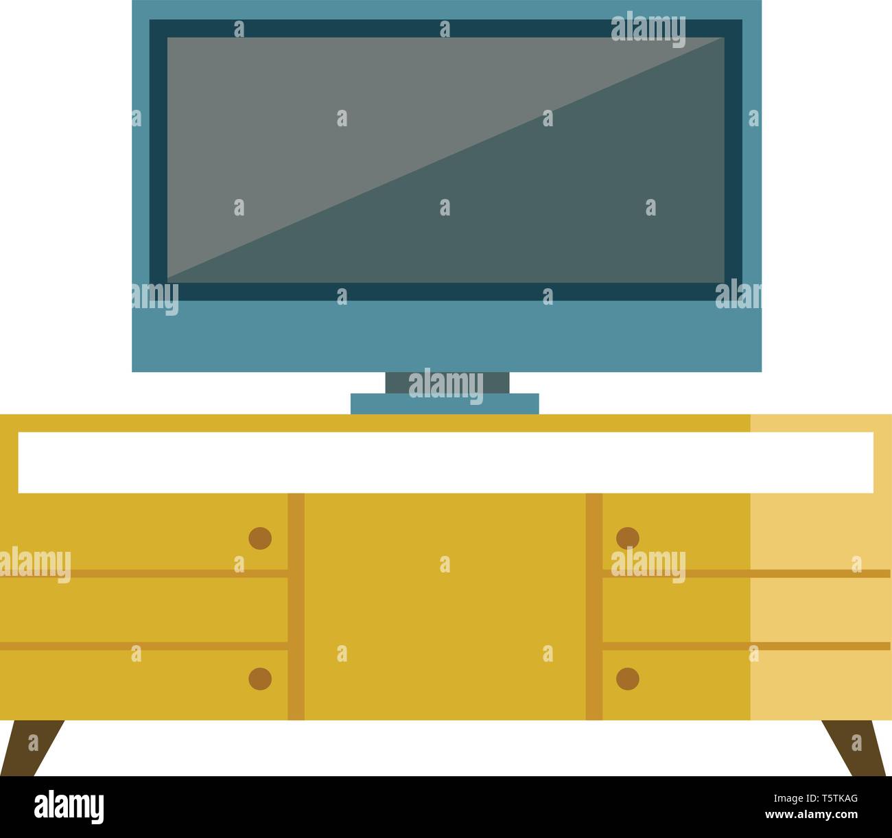 Un meuble TV en bois ou vecteur illustration couleur Illustration de Vecteur Un meuble TV en bois ou vecteur illustration couleur Illustration de Vecteur