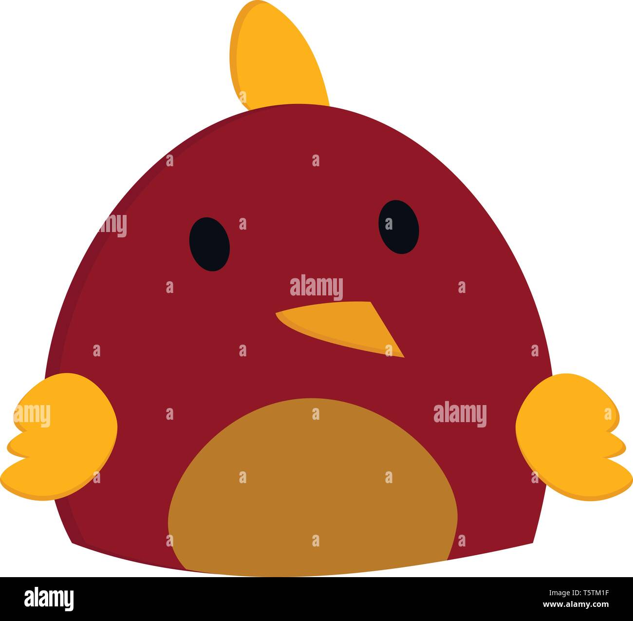 Le Visage D Un Mignon Petit Dessin Anime De Couleur Rouge Avec Des Oiseaux De Couleur